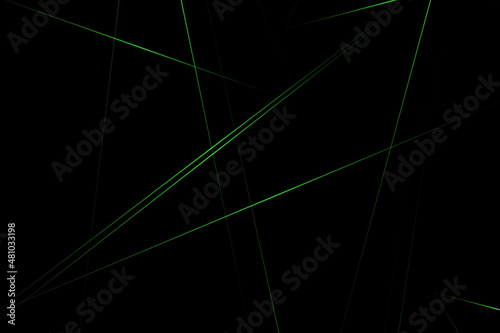 Abstract black with green lines, triangles background modern design. Vector illustration EPS 10. © Yuriy