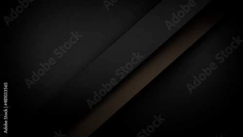 Modern simple dark leather textured background with brown leather stripe layers.