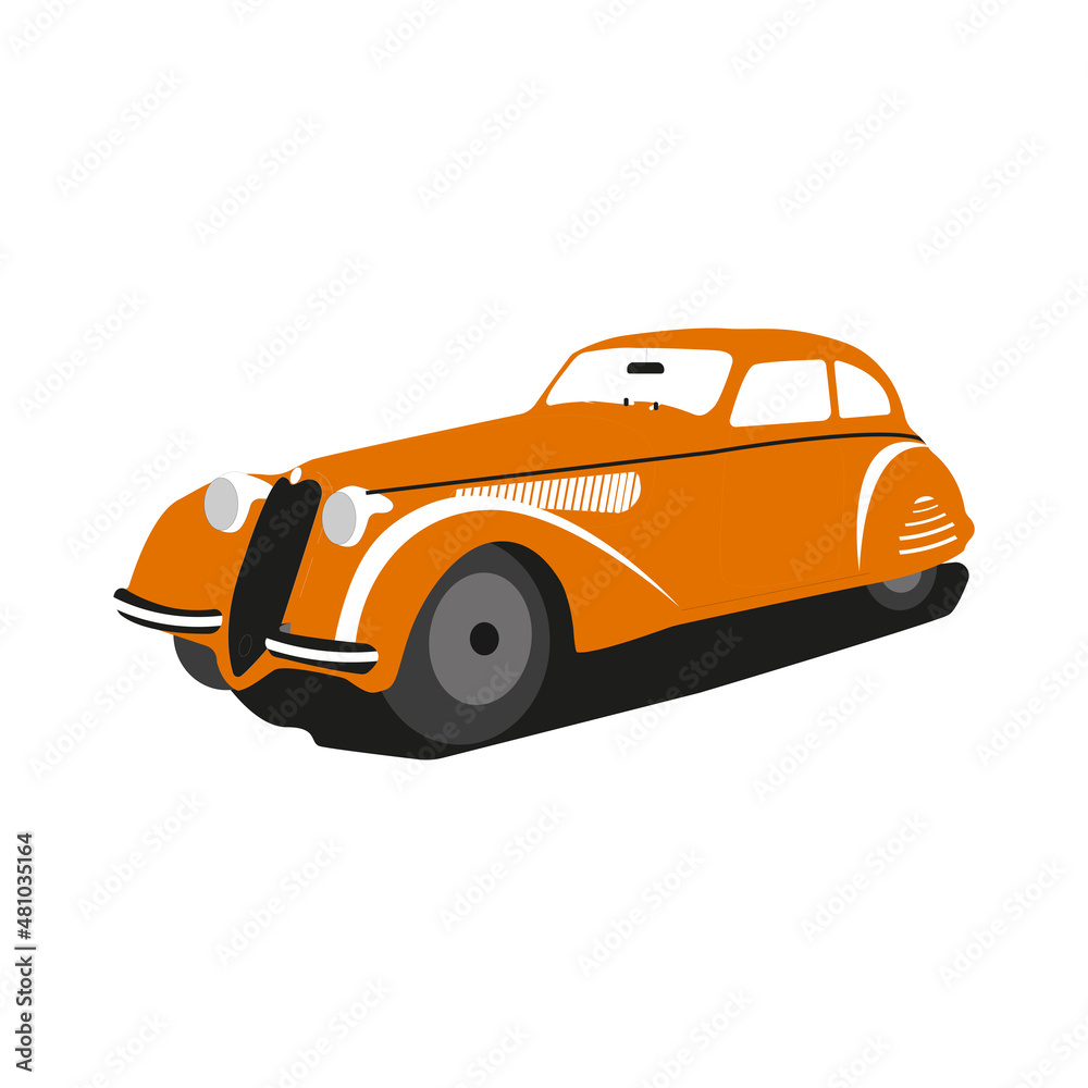 Fototapeta premium orange retro car