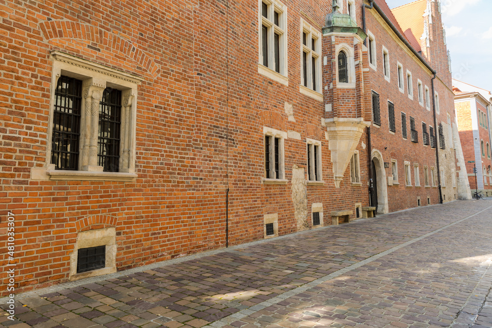 Brick buildings of the Jagiellonian University in Krakow, Poland