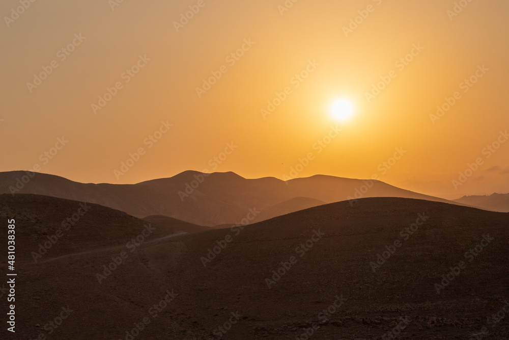 sunset in the desert sunset in the desert