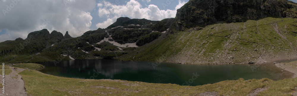 The Schwarzsee Lake on the Pizol 5-lakes walk, Swiss Alps