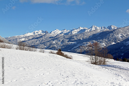 Obraz na plátně alcune cime della catena del Lagorai; Val di Fiemme, Trentino