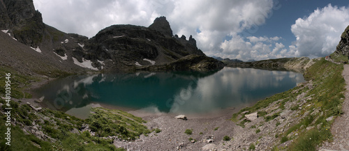 The Schottensee Lake on the Pizol 5-lakes tour, Swiss Alps