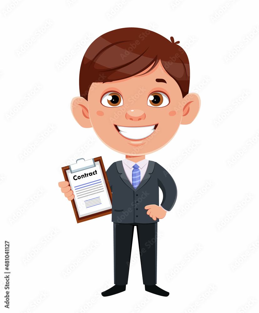 Handsome business man cartoon character Handsome business man cartoon character