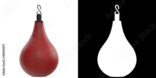 Fotografie 3D rendering illustration of a hanging punching ball