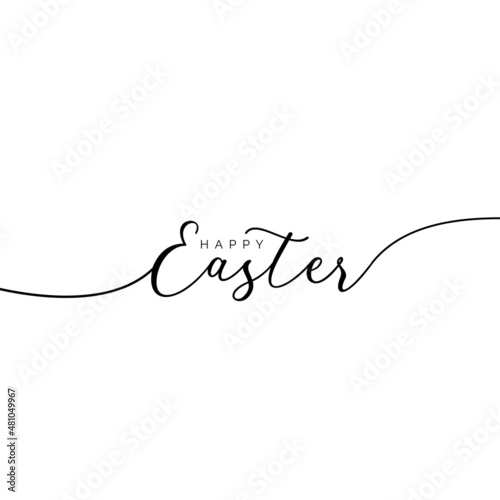 Happy Easter. Banner with lettering 