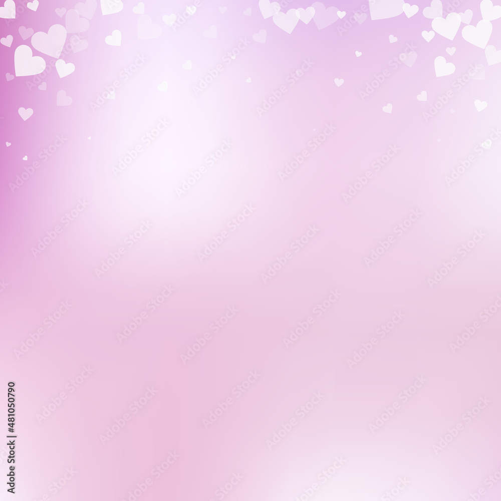 White heart love confettis. Valentine's day gradie White heart love confettis. Valentine's day gradie