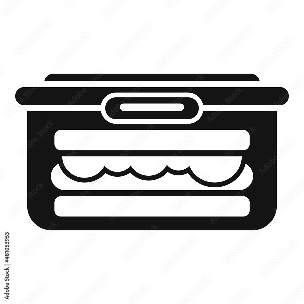 Lunch box icon simple vector. Healthy meal Lunch box icon simple vector. Healthy meal