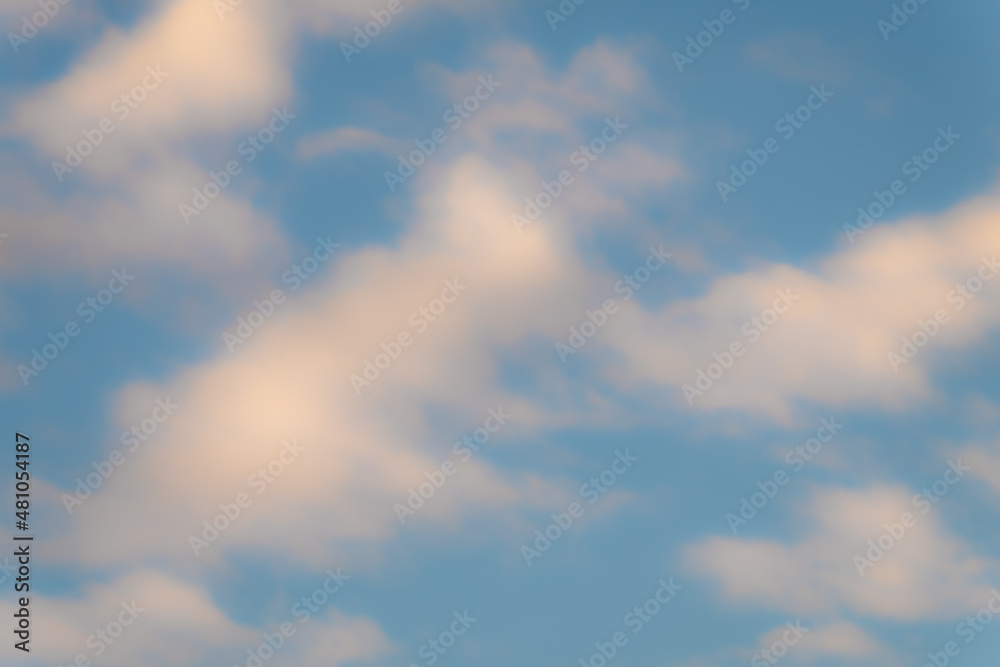 Background Texture. Blurred Clouds and Sky Reflections.