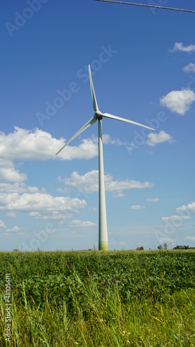 wind turbine on field