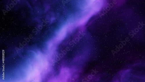 Fototapeta Naklejka Na Ścianę i Meble -  Space background with realistic nebula and shining stars. Colorful cosmos with stardust and milky way. Magic color galaxy. Infinite universe and starry night. 3d render	
