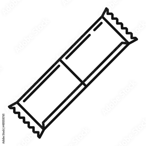 School snack bar icon outline vector. Chocolate food