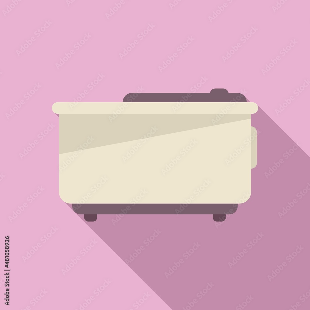 Calm foot bath icon flat vector. Spa massage Calm foot bath icon flat vector. Spa massage