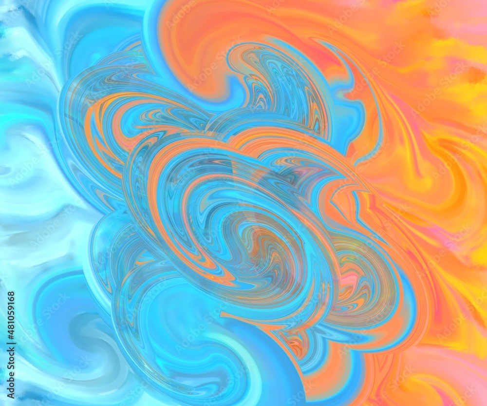 火と水の渦イメージ