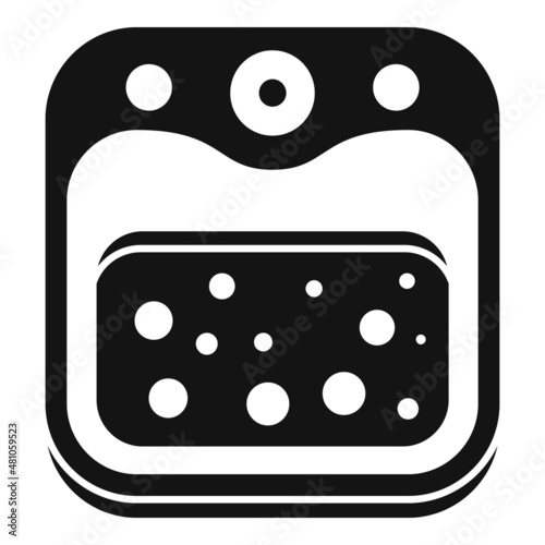 Bubble foot bath icon simple vector. Feet spa