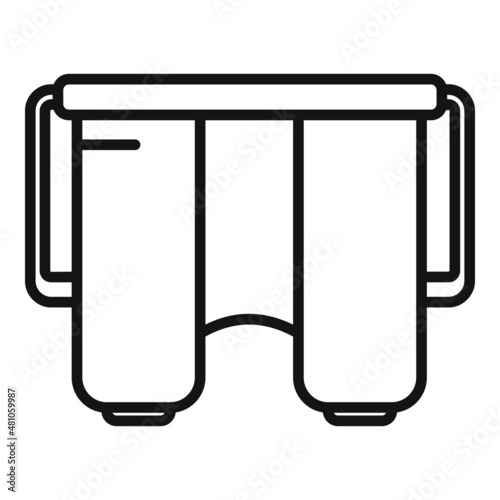 Calm foot bath icon outline vector. Spa massage