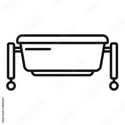 Foot bath equipment icon outline vector. Spa feet