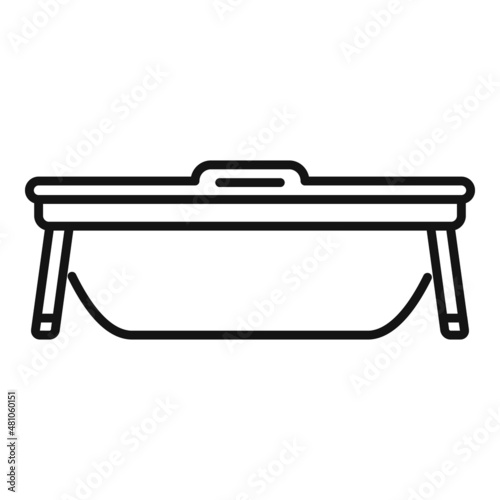 Massage foot bath icon outline vector. Spa water