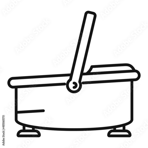 Cold foot bath icon outline vector. Beauty spa