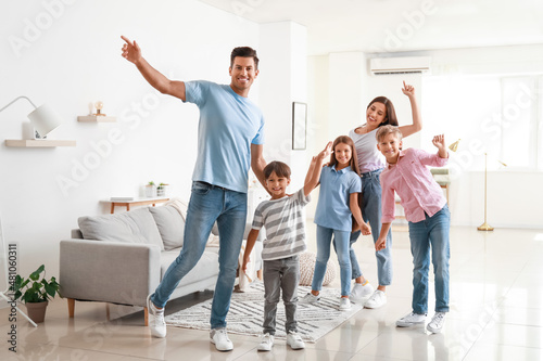 Portrait of happy family  a...