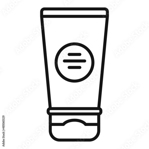 Foot cream tube icon outline vector. Skin cosmetic