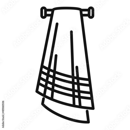 Foot bath towel icon outline vector. Spa feet