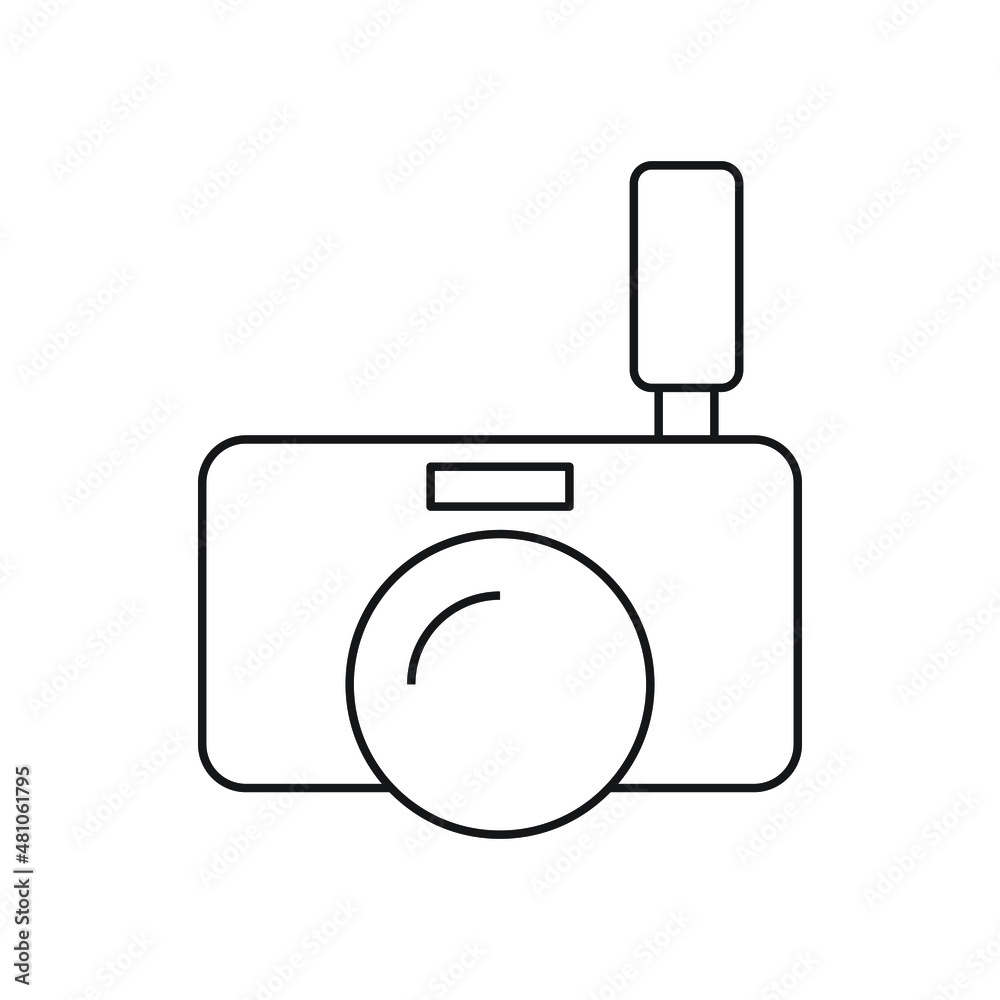 Camera icon design isolated on white background