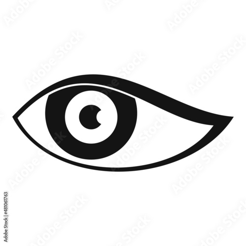 Male eye icon simple vector. View look
