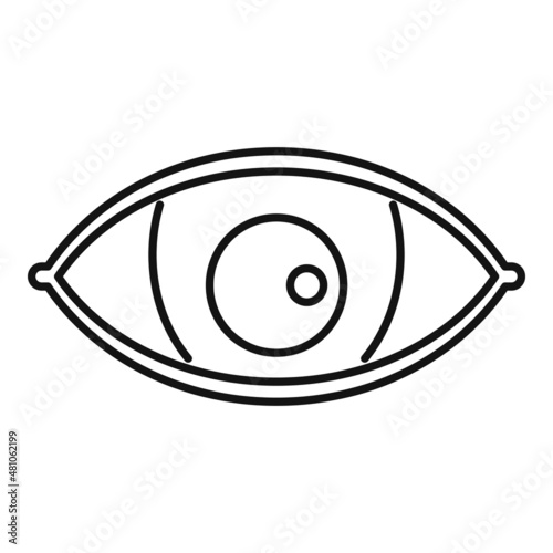 Eye shape icon outline vector. View look