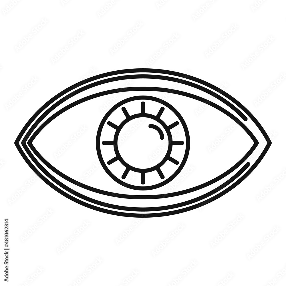 Bright eye icon outline vector. Look shape Bright eye icon outline vector. Look shape