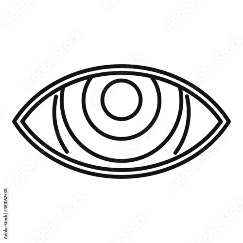 Care eye icon outline vector. Vision look