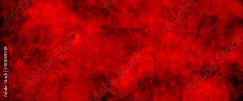 Scary red wall for background. red wall scratches, Blood Dark Wall Texture Background. Halloween background scary, Cracked shabby old cement, old vintage distressed bright red paper illustration.