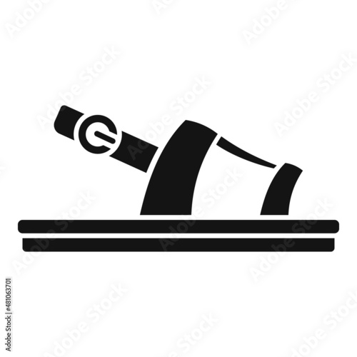 Summer sandal icon simple vector. Woman flip