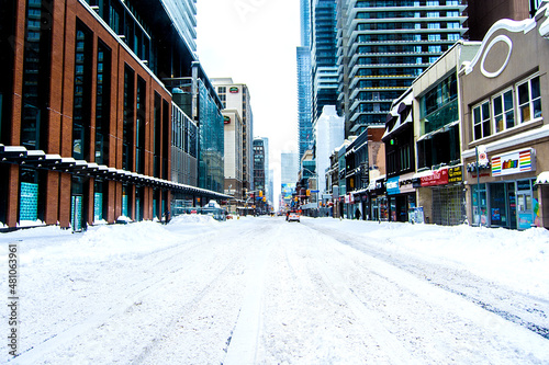 Photography Toronto street in winter