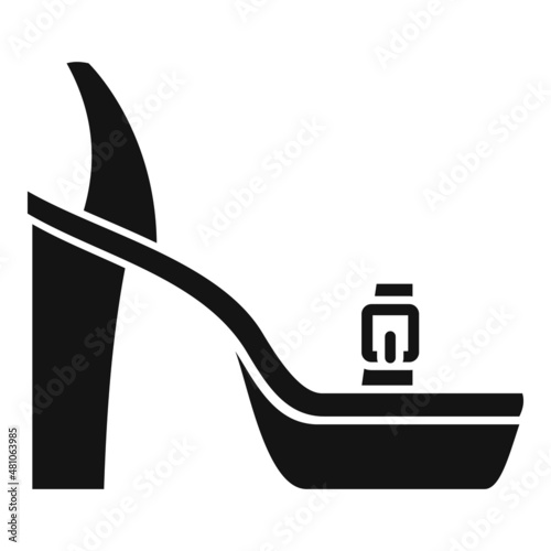 Feet sandal icon simple vector. Summer shoe