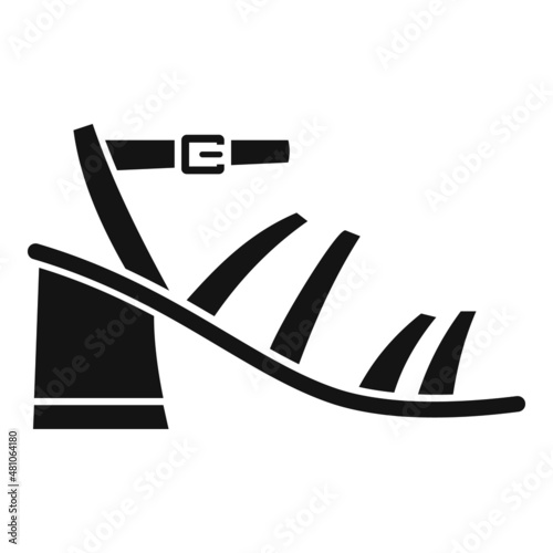 Ankle sandal icon simple vector. Summer shoe