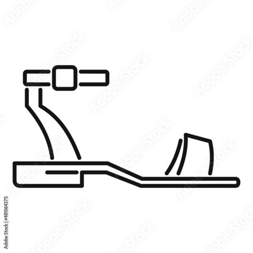 Sandal footwear icon outline vector. Woman flop