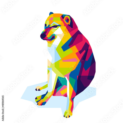 a cute dog with pop art style, perfect for posters and clothes