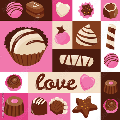 Sweet Valentine Chocolate Mosaic Decoration