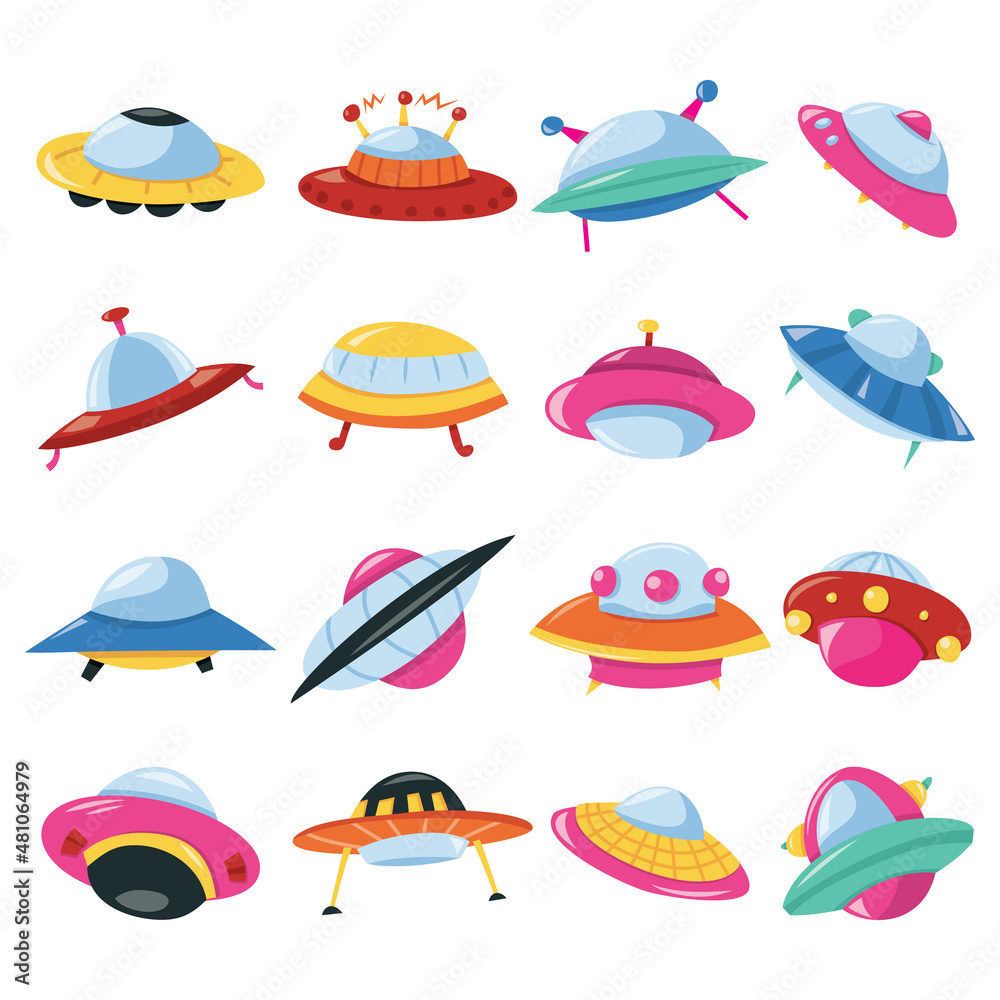 Cartoon UFO Set