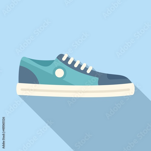 Active sneaker icon flat vector. Sport design