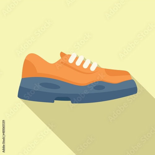 Air sneaker icon flat vector. Sport design
