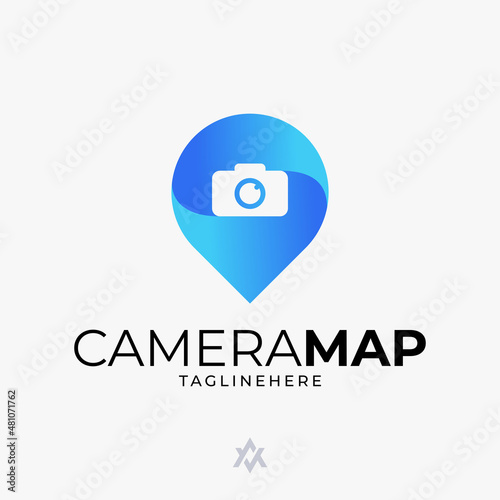 camera + map logo combination