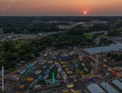 Sunset over the county fair