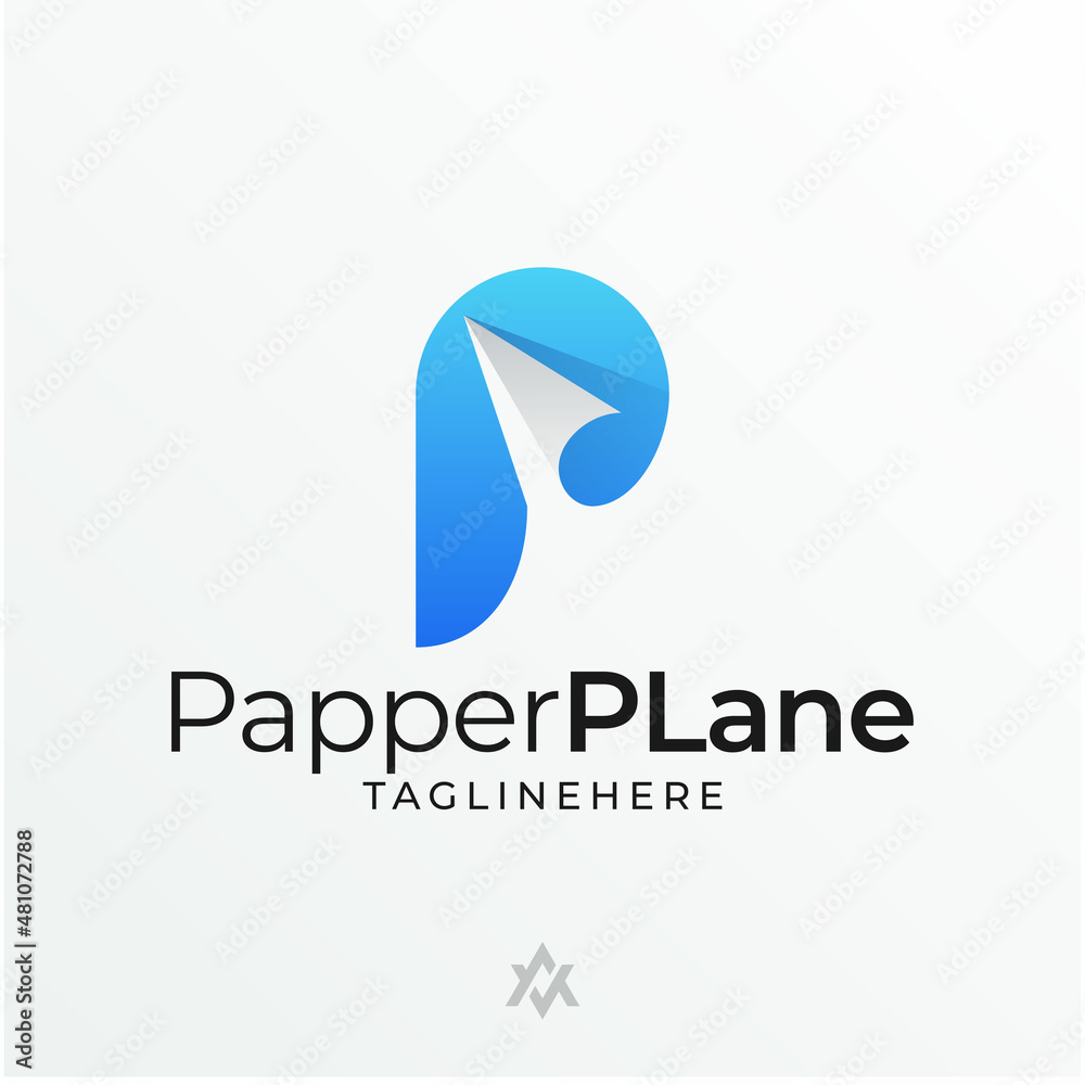 paper + plane logo combination paper + plane logo combination