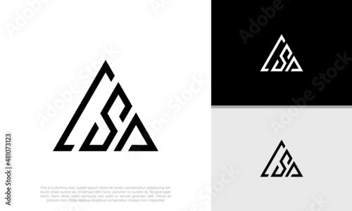 Initials CSA logo design. Initial Letter Logo.