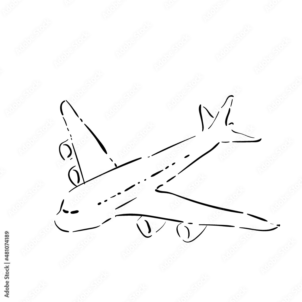 design vector oneline drawing air plane flghts design vector oneline drawing air plane flghts