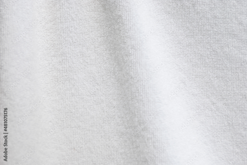 Texture smooth white color of fabric that looks soft and comfortable. White-gray background