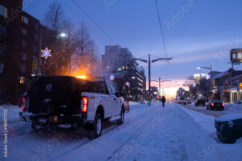 Photography Toronto, Ontario / Canada - January 17, 2022 - Toronto St Clair West neighbourho